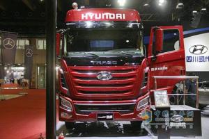 四川現(xiàn)代 Xcient創(chuàng)虎 410馬力 8X4 國四 載貨車