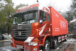 聯(lián)合卡車(chē) 玉柴 260馬力 6X2LNG廂式載貨車(chē)