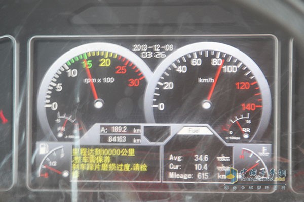 聯(lián)合卡車(chē)標(biāo)配全液晶組合儀表