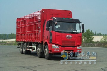 一汽解放 J6P重卡 350馬力 8X4 倉柵載貨車