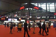 上海車展，江淮汽車展廳眾多新品與大家見面