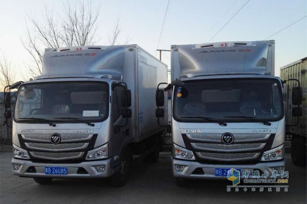 蘇臺物流的福田歐馬可S3冷藏車