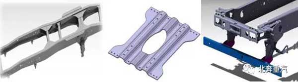 北奔獨特高強度車架及連接件綜合減重140kg