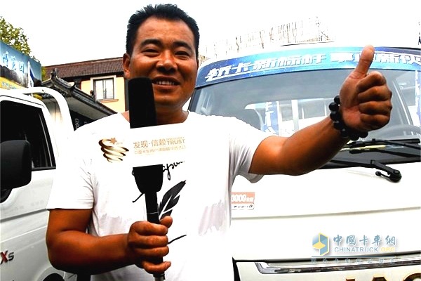 吳杰為江淮國六轎卡X5點(diǎn)贊