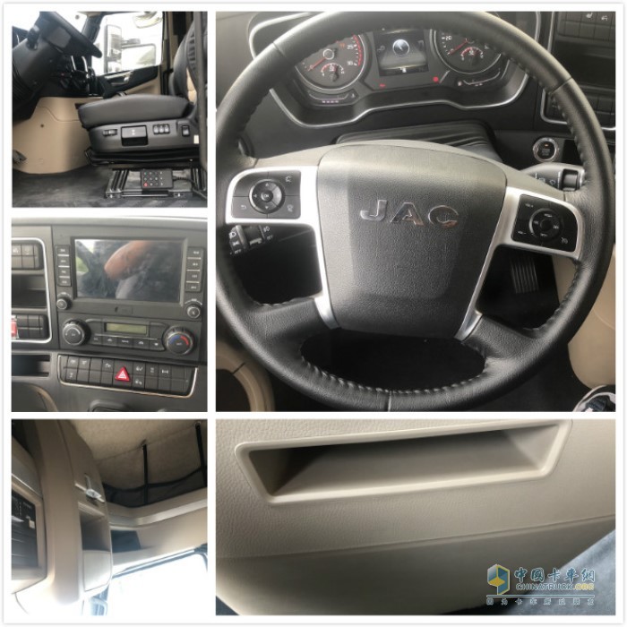 格爾發(fā)V7長頭重卡搭載中英雙語智能切換，48英寸屏設計等豐富的人機交互系統(tǒng)