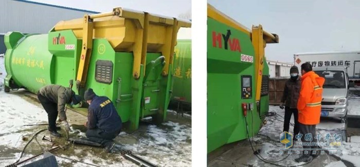 在零下20多度寒冷的戶外以急速更換配件排除故障，并主動(dòng)幫客戶檢修了其它設(shè)備