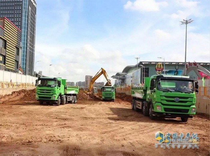 比亞迪T10ZT純電動智能自卸車完全滿足偉雄奧展的運營狀況