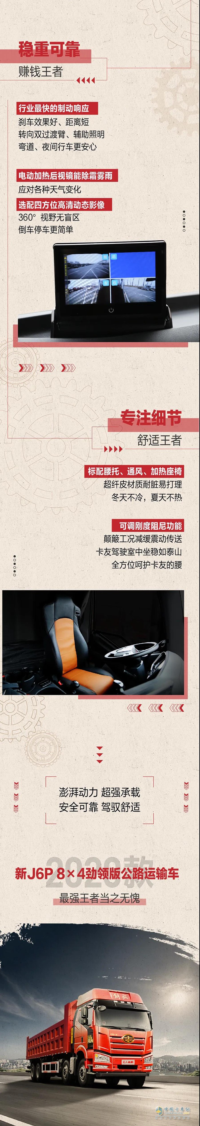 如果自卸車有段位，2020款新J6P 8×4勁領(lǐng)版公路運(yùn)輸車，堪稱最強(qiáng)王者!