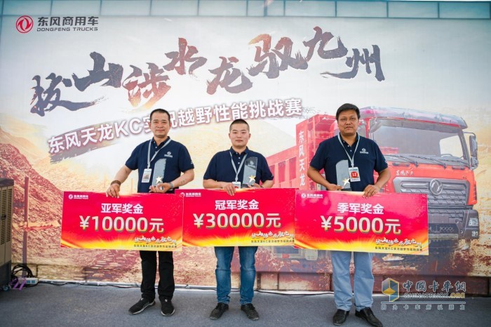 劉正勇、王艷剛、陳勇三位選手依次獲得冠亞季軍