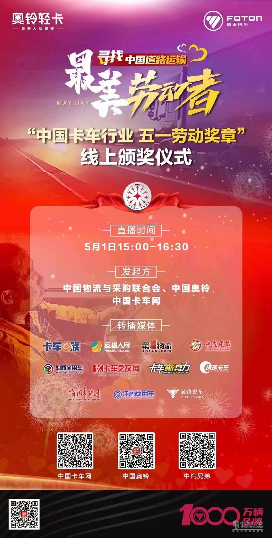 中國卡車行業(yè)首個“五一勞動獎?wù)隆奔磳⒄Q生