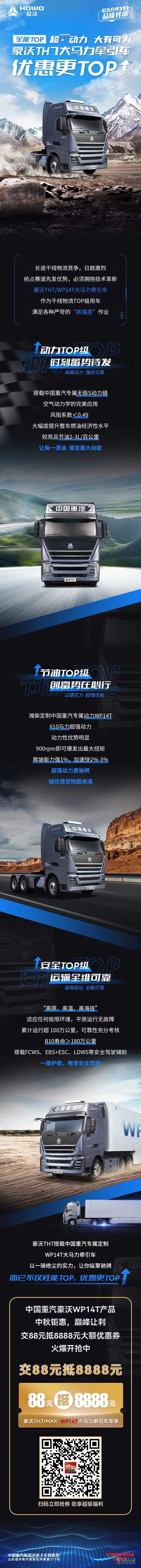 豪沃大馬力牽引車鉅惠豪禮來了！