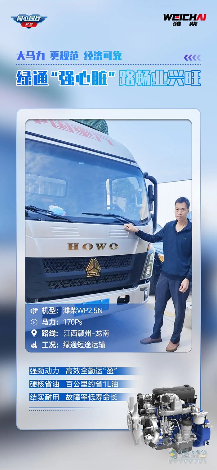 城際綠通，就選濰柴WP2.5N，讓新鮮食材一步到位！