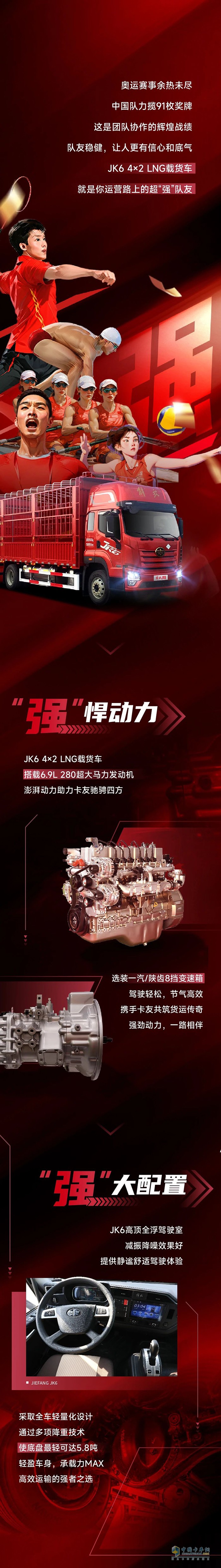 你的超“強”隊友-解放青汽JK6 4×2 LNG載貨車來了！