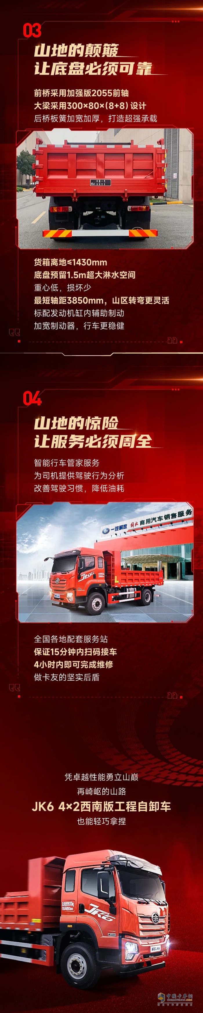 解放青汽JK6 4×2自卸車出馬，小小山路，拿捏～