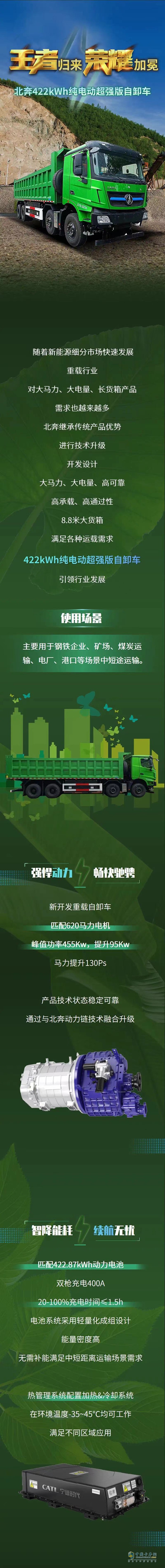 王者歸來，榮耀加冕！北奔422kWh純電動(dòng)超強(qiáng)版自卸車新品推薦！