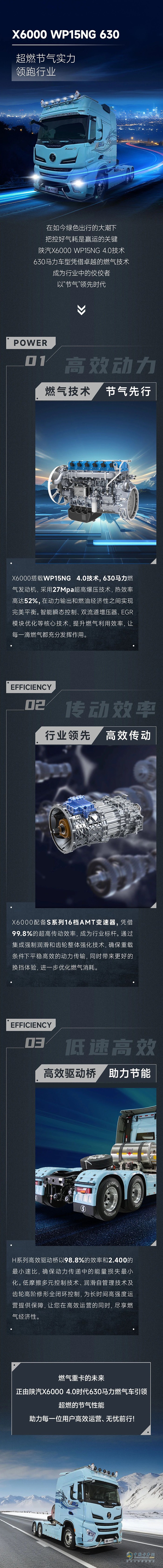 陜汽X6000 WP15NG 630超燃節(jié)氣實(shí)力，領(lǐng)跑行業(yè)！