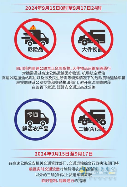 中秋假期全國(guó)各省?；愤\(yùn)輸車輛限行匯總！