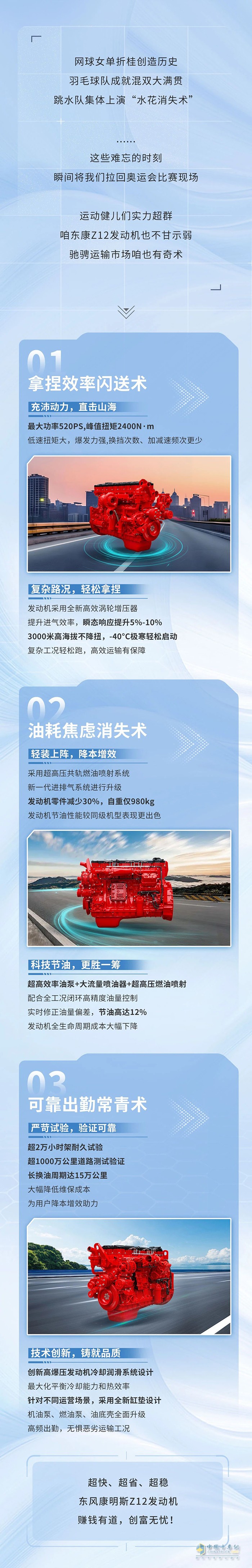 健兒們有“水花消失術(shù)”、“飛速接球術(shù)”東康Z12發(fā)動機(jī)也有奇術(shù)