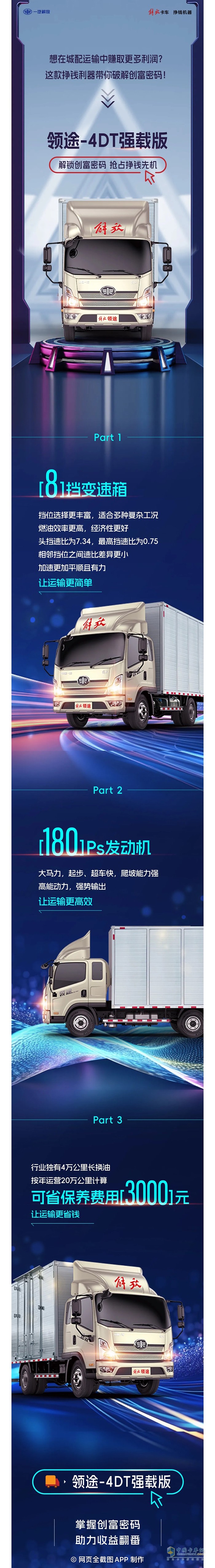 解放輕卡創(chuàng)富密碼：8，180，3000！