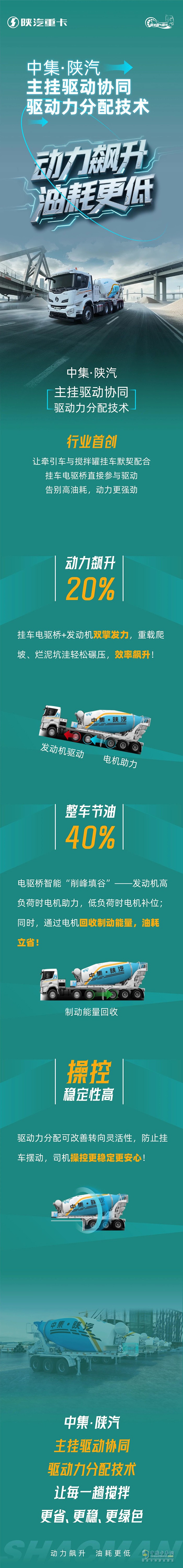 中集·陜汽主掛驅(qū)動(dòng)協(xié)同、驅(qū)動(dòng)力分配技術(shù)，動(dòng)力飆升，油耗更低！