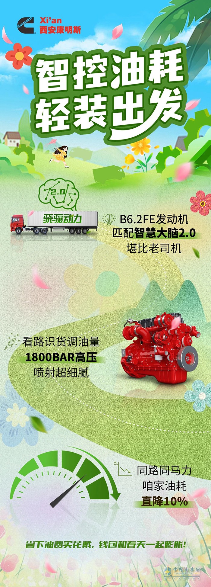 智控油耗多省錢，西安康明斯B6.2FE發(fā)動機(jī)膨脹錢包有實力！