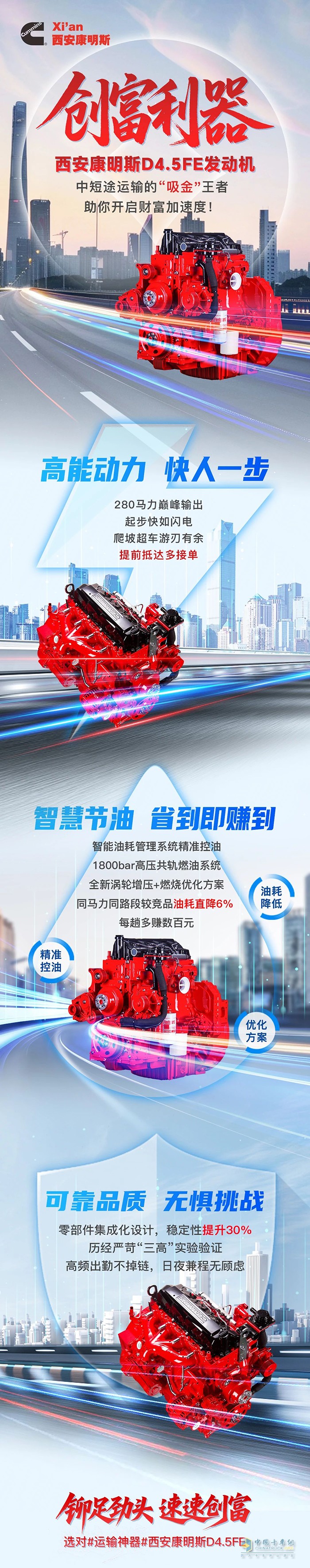 賺錢選對“吸金”王，西康D4.5FE動力制勝中短途運輸！