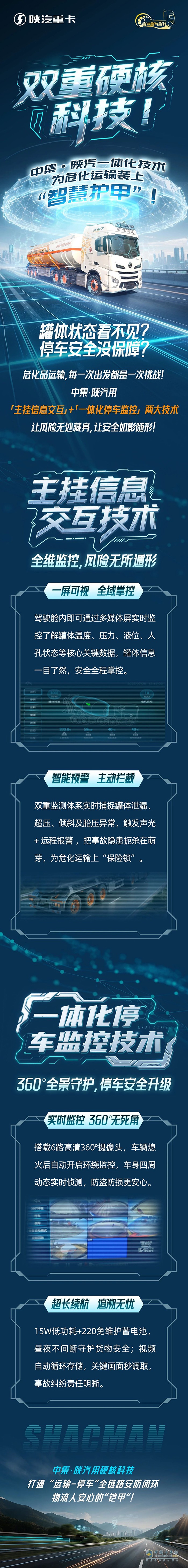 雙重硬核科技！中集·陜汽一體化技術，為?；\輸裝上“智慧護甲”！