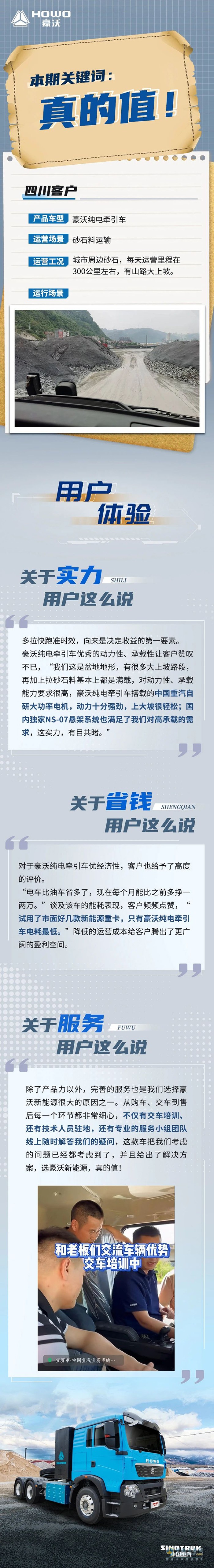 豪沃新能源:“砂石料運輸，買這車真的值！”