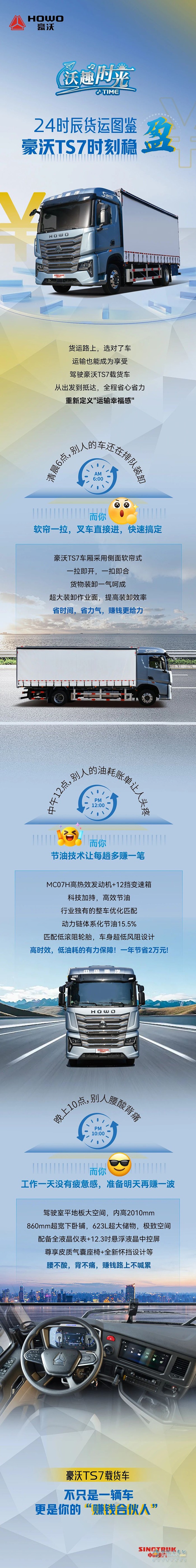 24時(shí)辰貨運(yùn)圖鑒，豪沃TS7時(shí)刻穩(wěn)“盈”