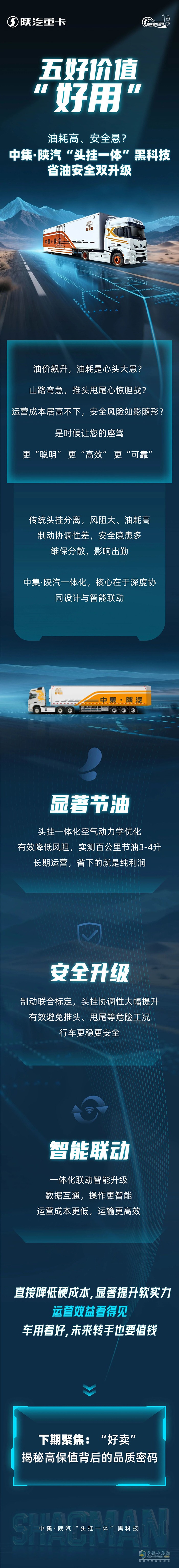 油耗高、安全懸？中集·陜汽“頭掛一體”黑科技，省油安全雙升級！
