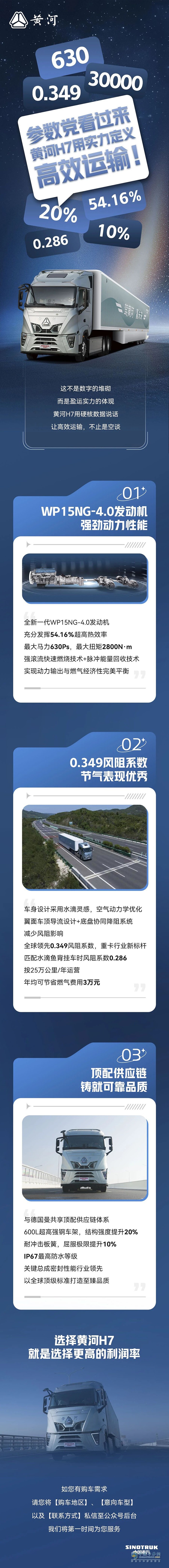 參數(shù)黨看過來，中國重汽豪沃黃河H7用實力定義高效運輸！