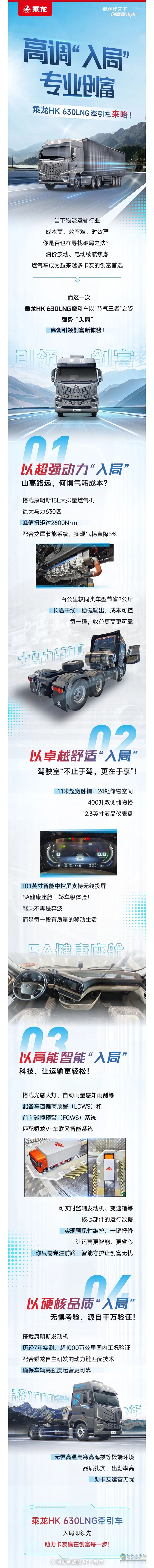 高調(diào)“入局”，專業(yè)創(chuàng)富，乘龍HK 630LNG牽引車來咯！