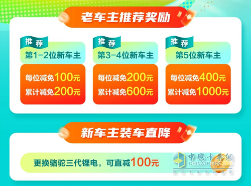 駱駝鋰電池重磅活動：雙向福利助力用戶輕松煥新