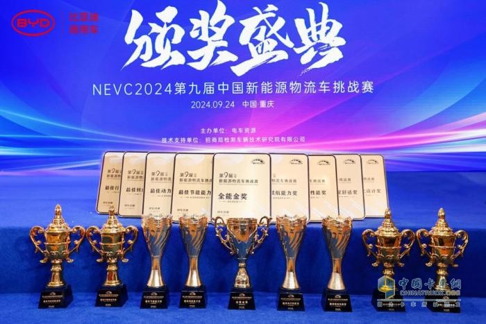 實(shí)力制勝！比亞迪T5攬獲第九屆新能源物流車挑戰(zhàn)賽九項(xiàng)大獎