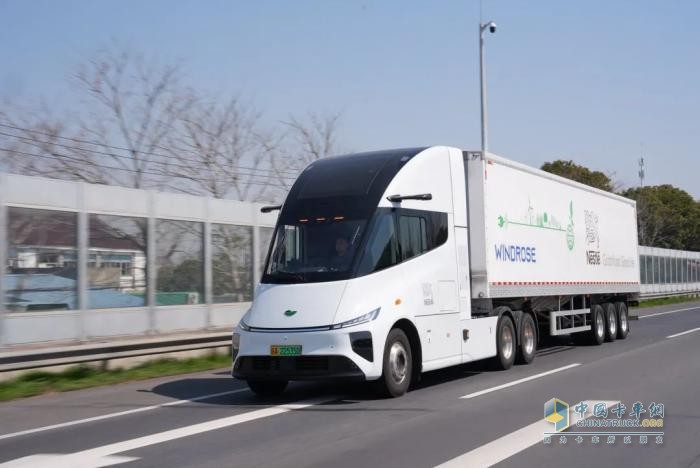 雀巢Nestlé聯(lián)合葦渡Windrose純電重卡，完成天津到江蘇吳江的綠色運(yùn)輸