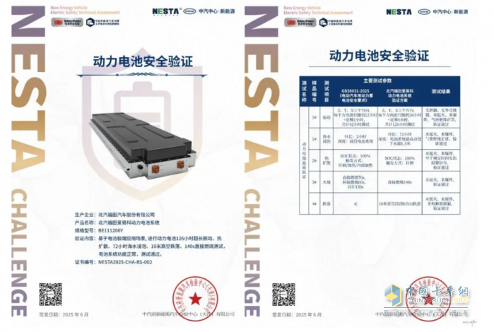 五大“極限測試”通關(guān)！福田愛易科電池為千萬貨運(yùn)人安全加裝“金鐘罩”