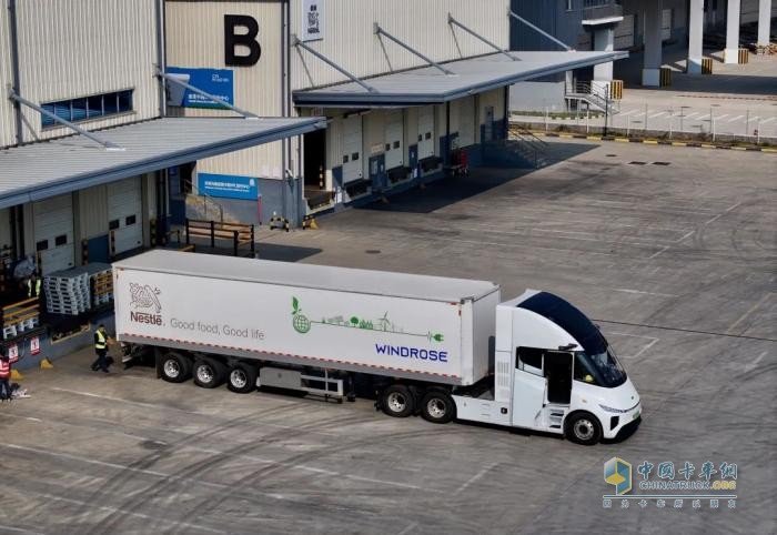 雀巢Nestlé聯(lián)合葦渡Windrose純電重卡，完成天津到江蘇吳江的綠色運(yùn)輸