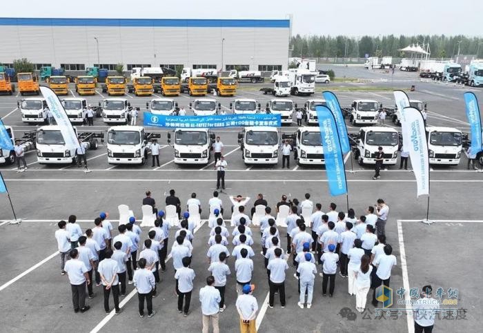 新突破！100臺(tái)X9輕卡發(fā)車海灣地區(qū)