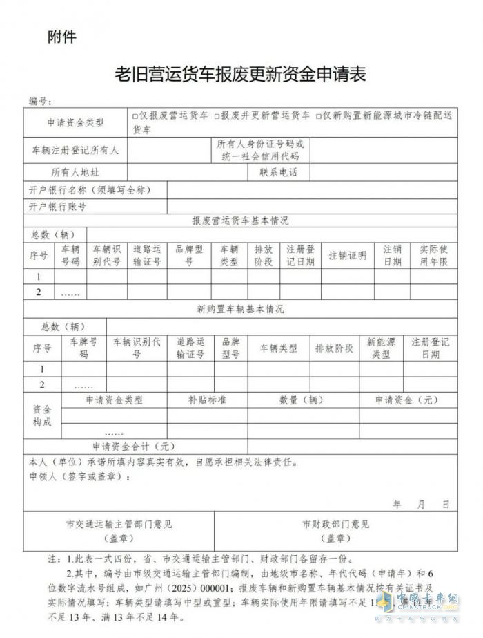 @物流人，2025年老舊營運貨車報廢更新工作實施細則來了