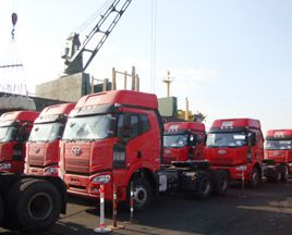 20輛一汽解放J6牽引車出口剛果金