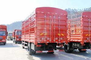 東風(fēng)商用車 天錦中卡 180馬力 4X2 6.75米 國(guó)五倉(cāng)柵式載貨車(DFH5180CCYBX3JV)