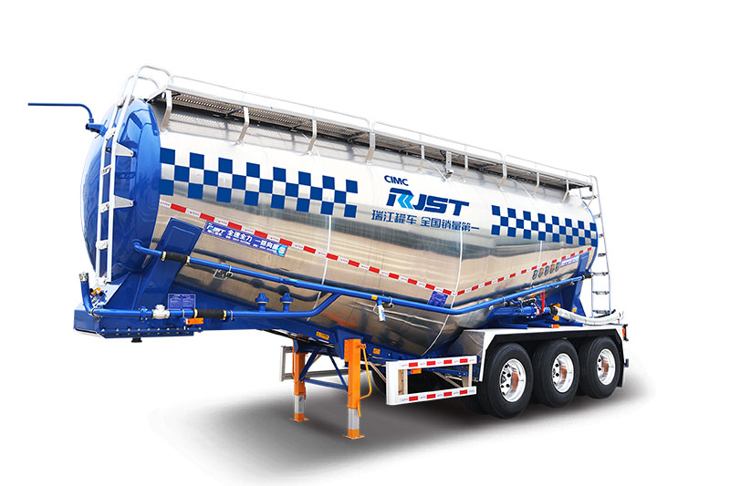 瑞江罐車(chē) 33方 臥式單倉(cāng)鋁合金粉罐半掛車(chē) 中密度粉粒物料運(yùn)輸半掛車(chē)（WL9403GFLG）