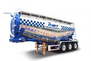 瑞江罐車 35方 臥式單倉鋁合金粉罐半掛車 中密度粉粒物料運輸半掛車(WL9403GFLG)