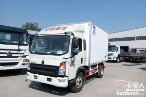 中國(guó)重汽HOWO 統(tǒng)帥 141馬力 3.8米 4X2 國(guó)五排半廂式輕卡(ZZ5047XXYF341CE145)